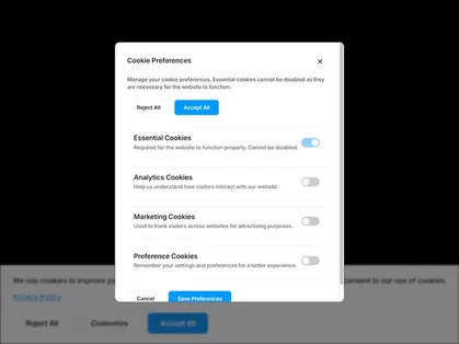 Cookie Consent Modal